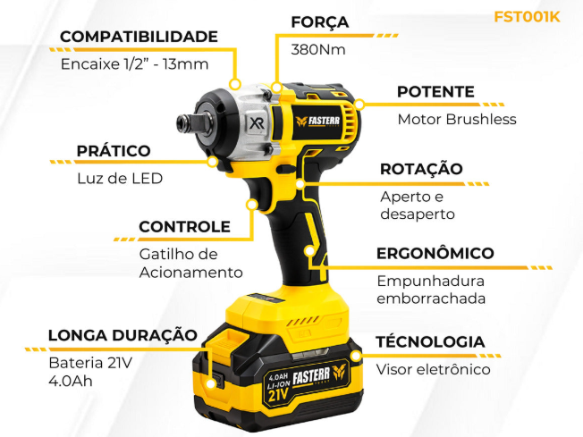 Kit Multi Ferramentas A Bateria 4 Em 1