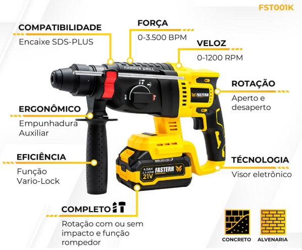 Kit Multi Ferramentas A Bateria 4 Em 1