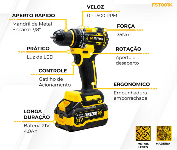 Kit Multi Ferramentas A Bateria 4 Em 1