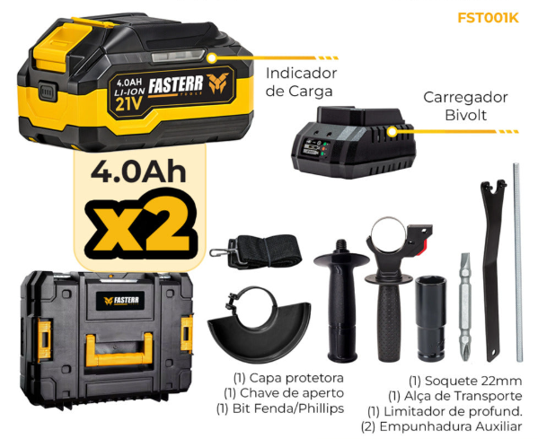 Kit Multi Ferramentas A Bateria 4 Em 1